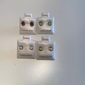 Sterling silver 4 earring set